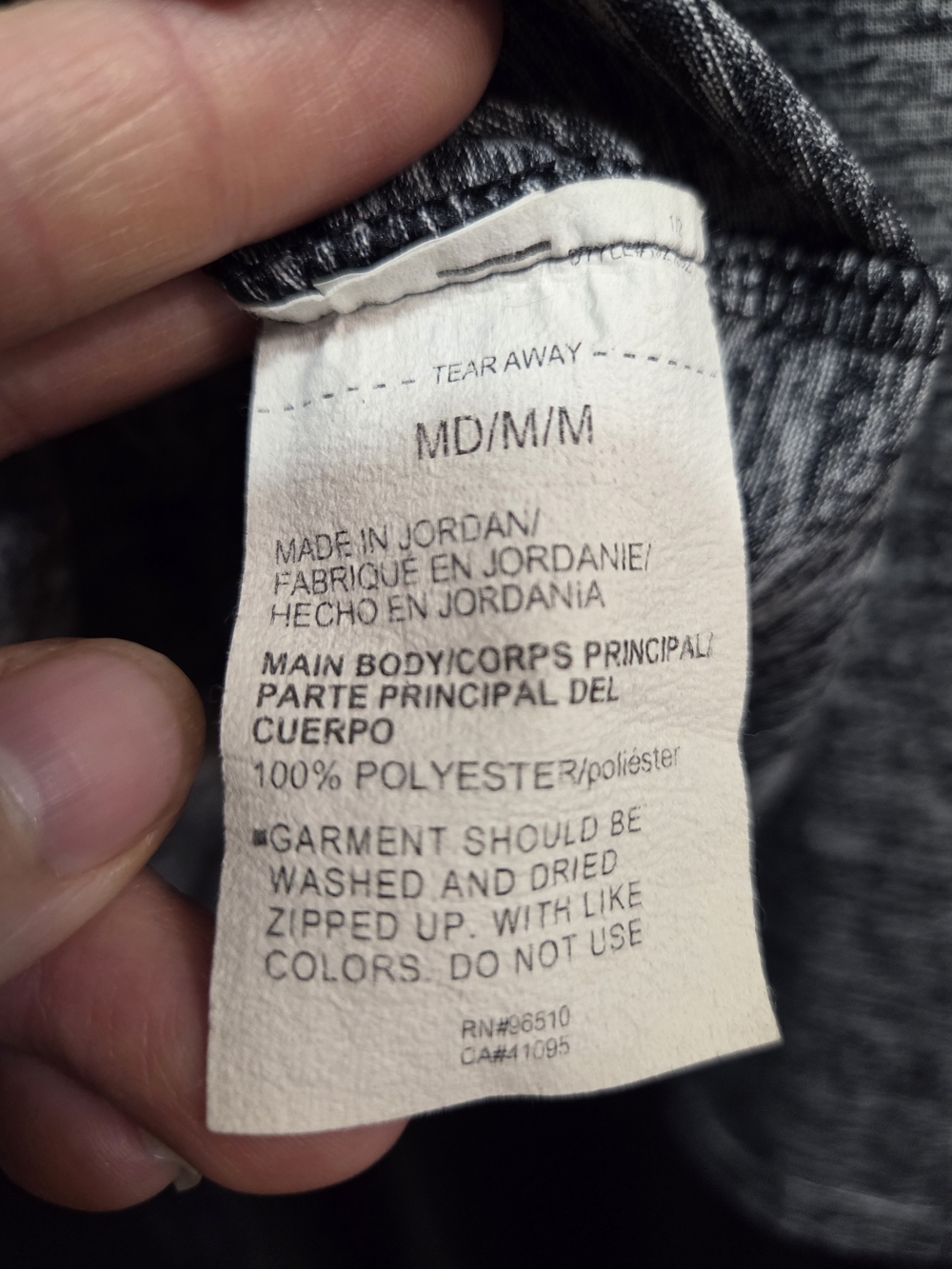 Under Armour Gray Marled Full-Zip Hoodie with White Accents - Picture 4 of 7